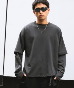 BEAMS tシャツ ワイドショートフィット レイヤード Tシャツ メンズ
