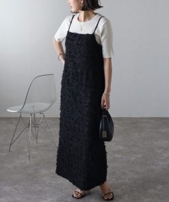 Bonjour Sagan 「Bonjour Sagan」 キャミソールワンピース FREE ブラック レディース