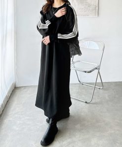 GeeRA 「GeeRA」 長袖ワンピース MEDIUM ブラック レディース