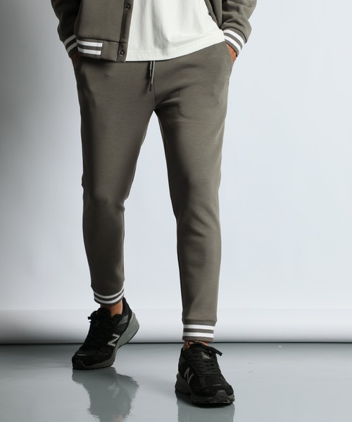 The DUFFER of ST.GEORGE スウェットパンツ ジャージ 「WEB限定アイテム」AIR DK RIBBED PANTS:エアダンボールニット ラインリブ スリムパンツ メンズ - 画像 (6)