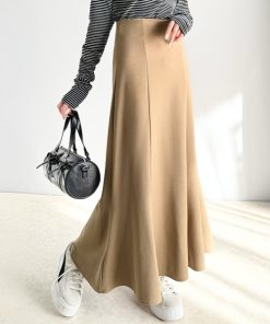 classicalelf 「classicalelf」 ロングスカート X-LARGE ベージュ レディース