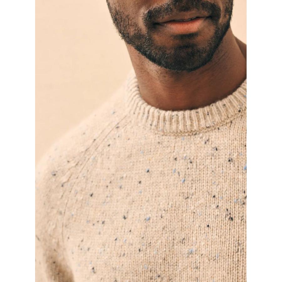 POLO RALPH LAUREN FAHERTY BRAND (ファリティ ブランド) ドネガル ウール クルーネック セーター ベージュ Donegal Wool Knit Dune - 画像 (3)