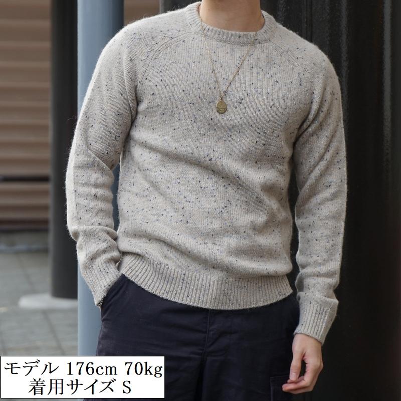 POLO RALPH LAUREN FAHERTY BRAND (ファリティ ブランド) ドネガル ウール クルーネック セーター ベージュ Donegal Wool Knit Dune - 画像 (7)