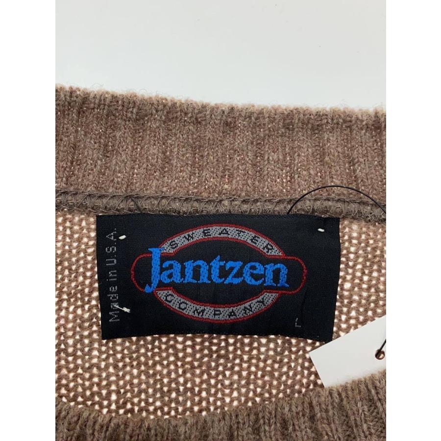Jantzen◆ニット・セーター(厚手)/L/ウール/BRW/無地/usa製 - 画像 (2)