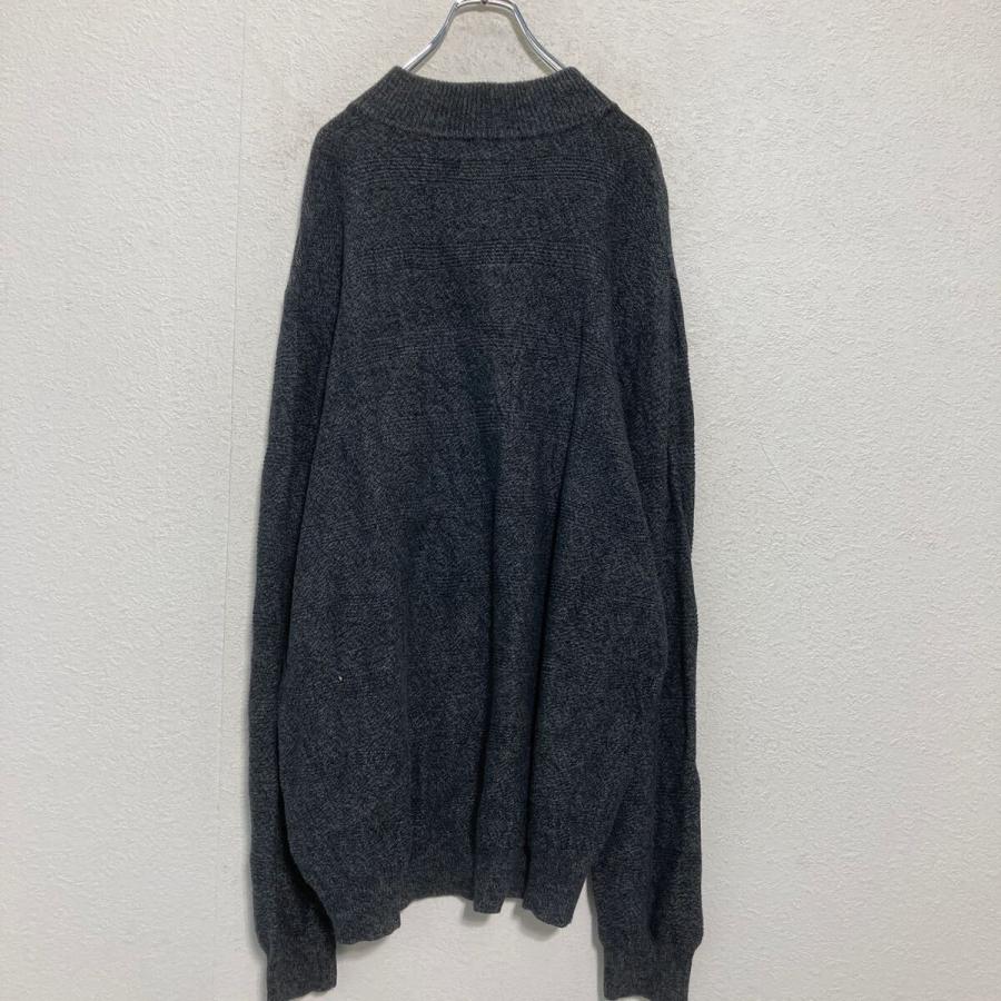 CHAPS コットン ハーフジップ ニット セーター 2XL ダークグレー チャップス ビッグサイズ ワンポイント 古着卸 アメリカ仕入 a610-6513 - 画像 (3)
